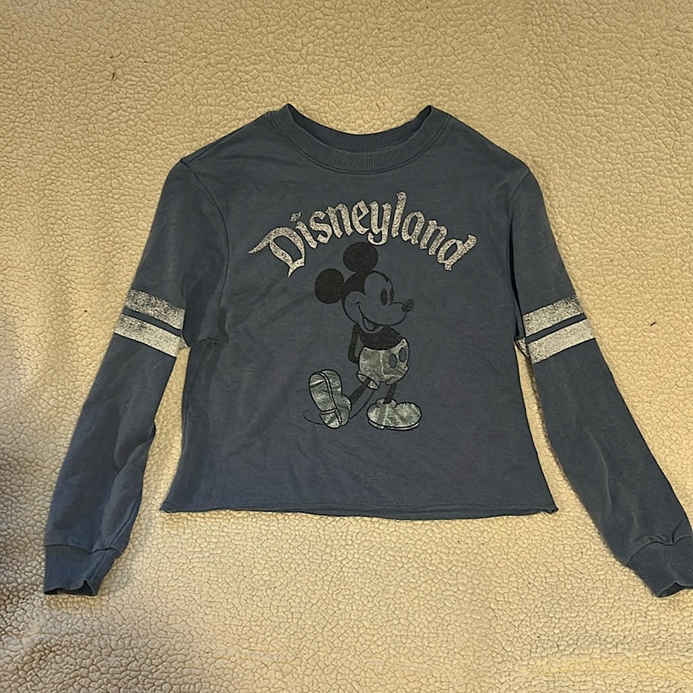 Disneyland Vintage Mickey Mouse long sleeve crop top